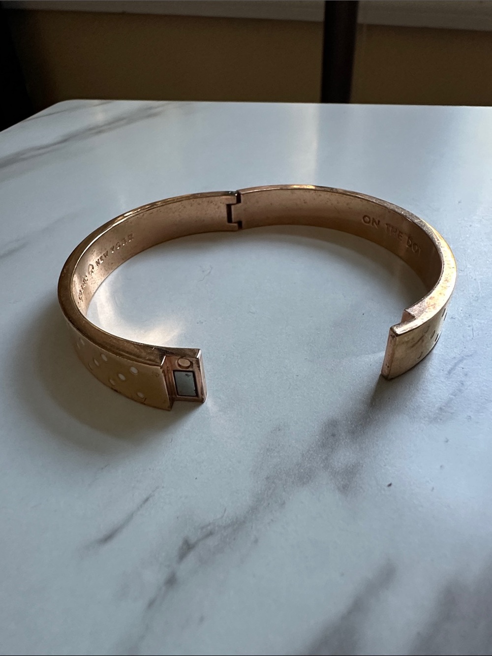 kate spade Gold Polka Dot Cutout Bangle - Picture 4 of 4